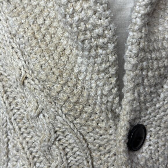 Ralph Lauren Denim & Supply Cable Knit Shawl Collar Cardigan Mens L Cotton Linen - Picture 10 of 16